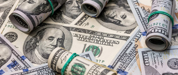 global financial money dollar usa paper bills as finance background