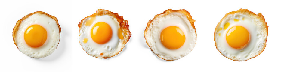 fried egg on isolate transparency background, PNG