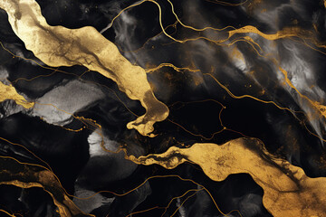 black and gold marble abstract background