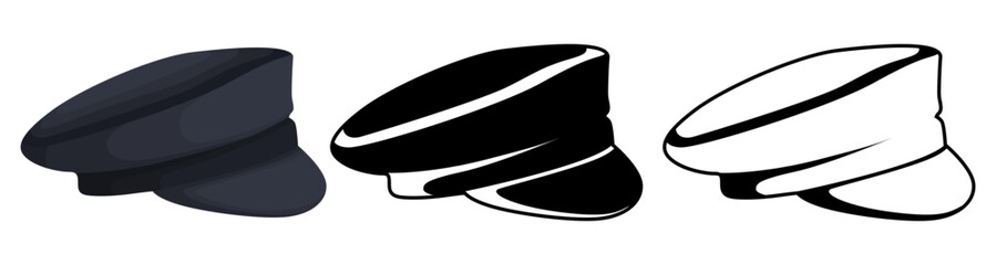 set collections Brenton cap vector illustration