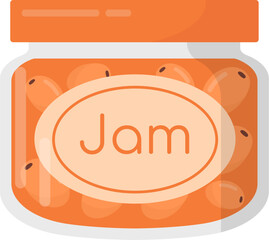 Obraz premium Glass With Berries Jam