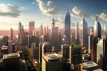 city skyline cityscape