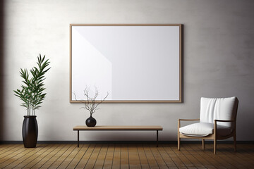 Minimalist Poster Frame Mockup Gallery created with Generative AI