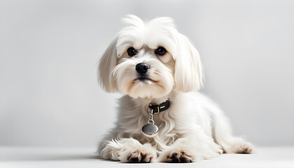 Isolate Maltese dog