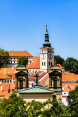 Fototapeta na wymiar The Church of St Wenceslas in the Beautiful City of Mikulov in the Czech Republic