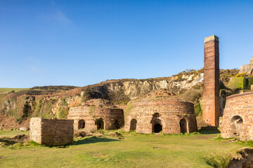 The derelict brickworks at Porth Wen on the north coast of Anglesey.