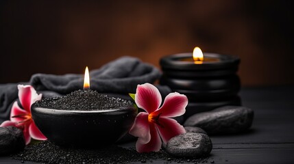 Accessories for the spa are displayed on a dark background.