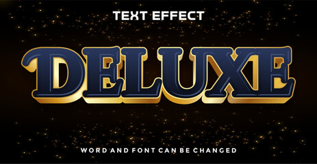 Deluxe editable text effect - obrazy, fototapety, plakaty