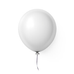 White balloon on isolate transparency background, PNG