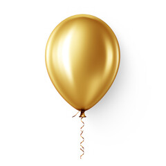 Gold balloon on isolate transparency background, PNG