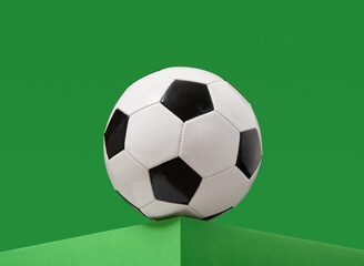 A soccer ball and concept of healthy lifestyle. Exercise workout.