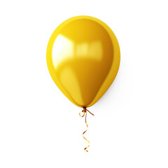 yellow balloon on isolate transparency background, PNG