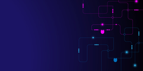 Vectors Abstract digital geometric digital connecting dots and lines. Global communication technology. and big data visualization, network connection.