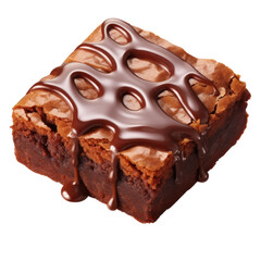 Brownie on isolate transparency background, PNG