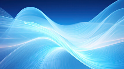 A 3D render of magnetic field lines in glowing hues of blue and white, illustrating the flow of electromagnetic Ai Generative - obrazy, fototapety, plakaty