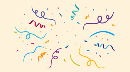 Confetti background, vector, clipart, congratulations confetti explosion, colorful confetti for birthday banner, new year, party, carnival, Christmas, holiday, anniversary & graduation celebration - obrazy, fototapety, plakaty