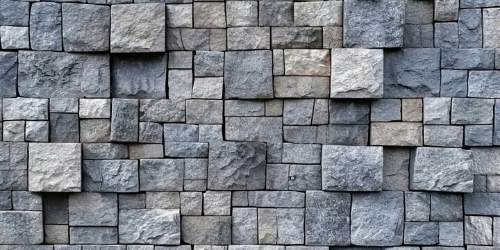 Urban elegance. Textured stone wall pattern with vintage grey and brown tones. Timeless charm. Old block with rough surface and weathered detail. Retro architecture. Background with hues