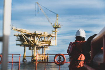 Offshore oil and gas wellhead remote platform which produced raw material for sent to onshore refinery, power generation and petrochemical industry.