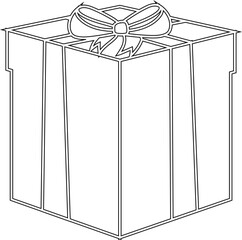 Gift boxes drawing decoration design.
