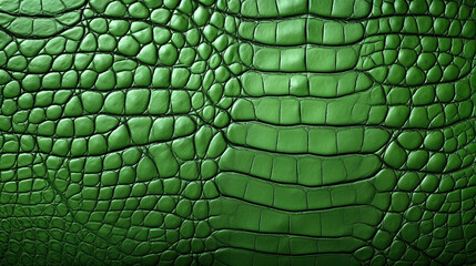 Crocodile leather texture background. Abstract green background