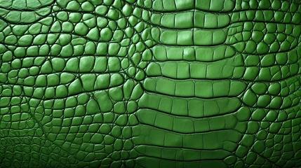 Muurstickers Crocodile leather texture background. Abstract green background © Elena
