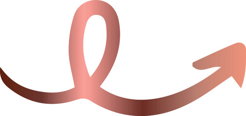 Arrow pointer gradient decoration design.