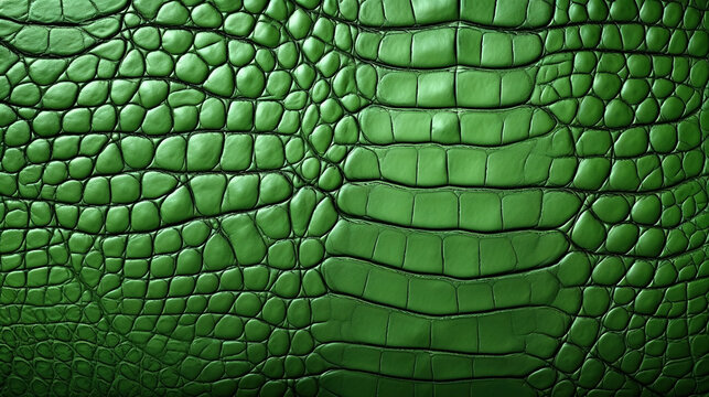 Crocodile leather texture background. Abstract green background - Powered by Adobe