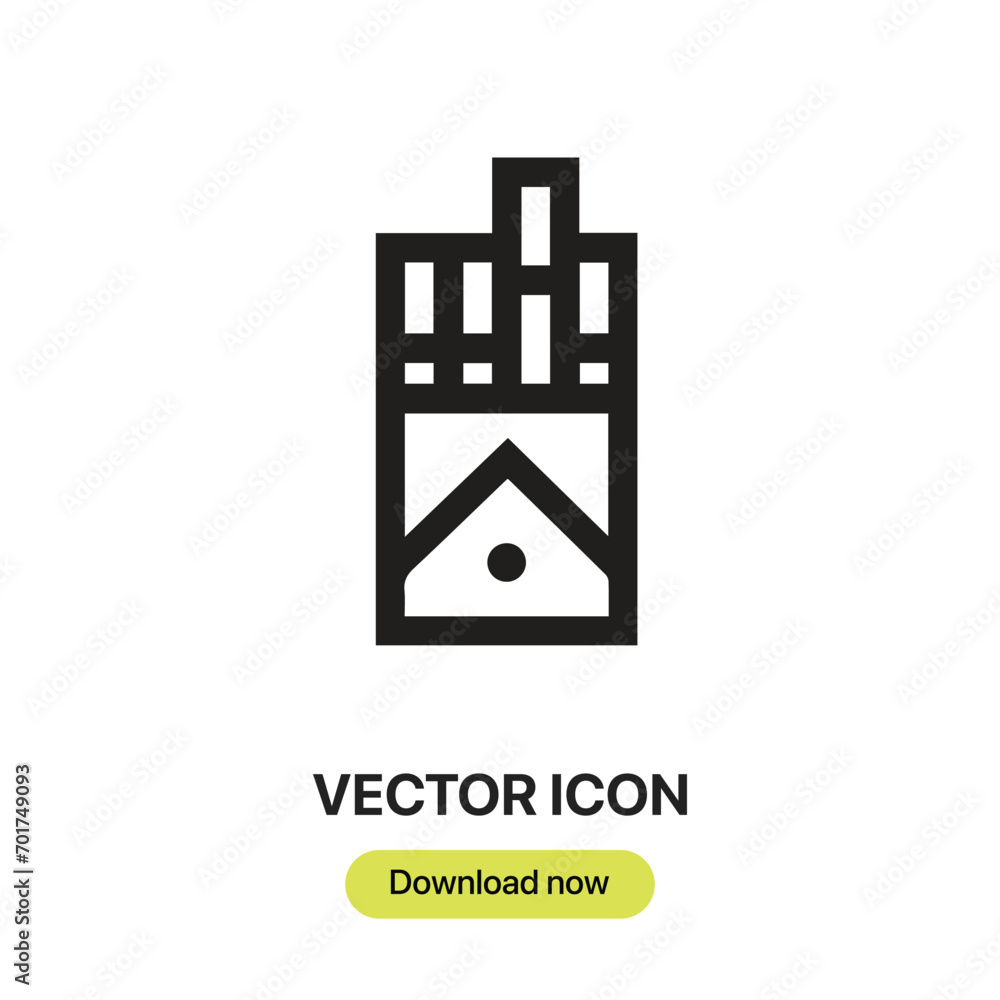Poster tobacco icon vector. linear-style sign for mobile concept and web design. tobacco symbol illustratio