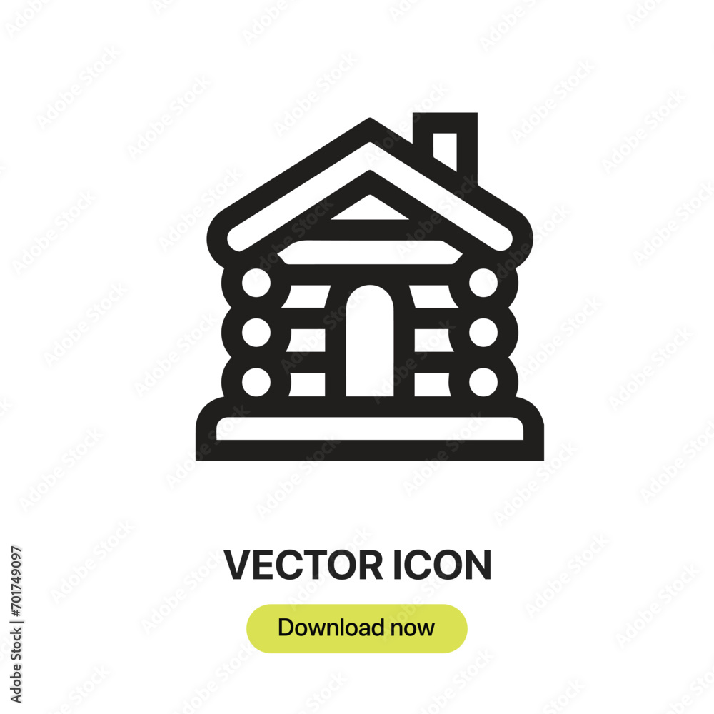 Leinwandbilder lodge icon vector. linear-style sign for mobile concept and web design. lodge symbol illustration. p