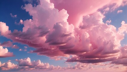 Pink clouds in the sky