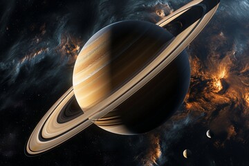 Saturn  planet in space