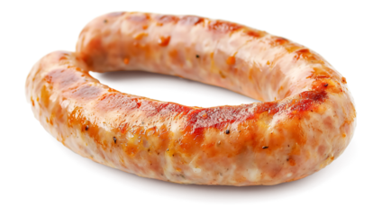 Grilled german bratwurst sausage isolated on white transparent background. png
