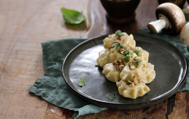 traditional oriental dumplings dim sum
