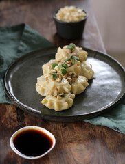 traditional oriental dumplings dim sum