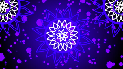 Pink and white colored flower design. Easy to put into any video. Neon flower design for Ramadan Kareem, Eid Al-Fitr, and Eid Al-Adha graphic.
