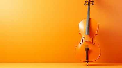 violin, orange and yellow photograph of a cello, in the style of abstract minimalism