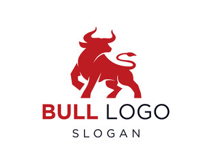 The logo design is about Bull and was created using the Corel Draw 2018 application with a white background.