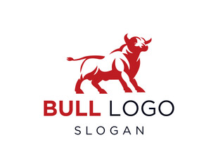 The logo design is about Bull and was created using the Corel Draw 2018 application with a white background.