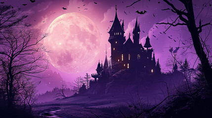 halloween night landscape
