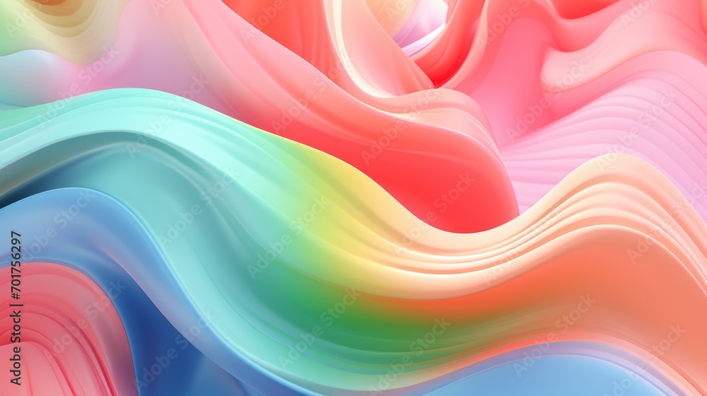 Poster a close up of a multicolored background with a white circle in the middle of the image and a blue ci