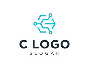 Fototapeta premium The logo design is about C Letter and was created using the Corel Draw 2018 application with a white background.