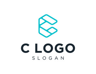 Fototapeta premium The logo design is about C Letter and was created using the Corel Draw 2018 application with a white background.