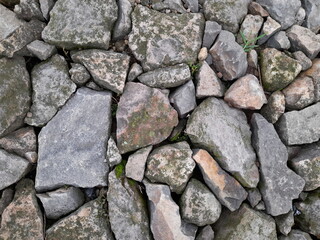 irregular texture wall of rock stone