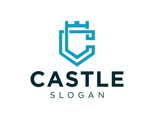 Fototapeta premium The logo design is about Castle and was created using the Corel Draw 2018 application with a white background.