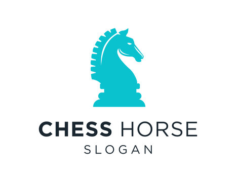 The logo design is about Chess Horse and was created using the Corel Draw 2018 application with a white background.