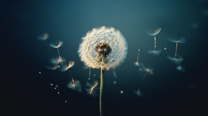 A depiction of a dandelion puff, simplified to its basic round shape and a few seed lines.