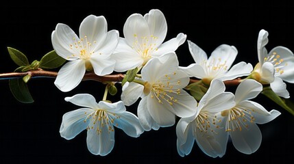 An elegant, minimalist depiction of a jasmine flower, focusing on its delicate form.