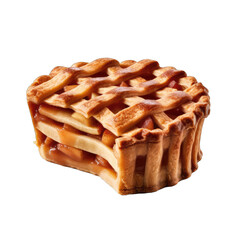 Apple pie isolate on transparent background, png file
