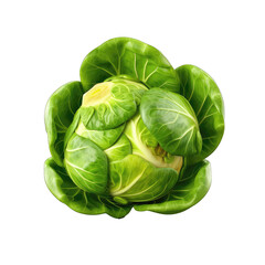Brussel Sprout isolate on transparent background, png file