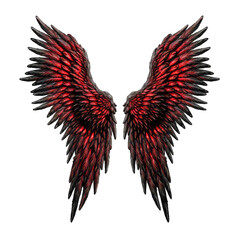 devil wings isolate on transparent background, png file
